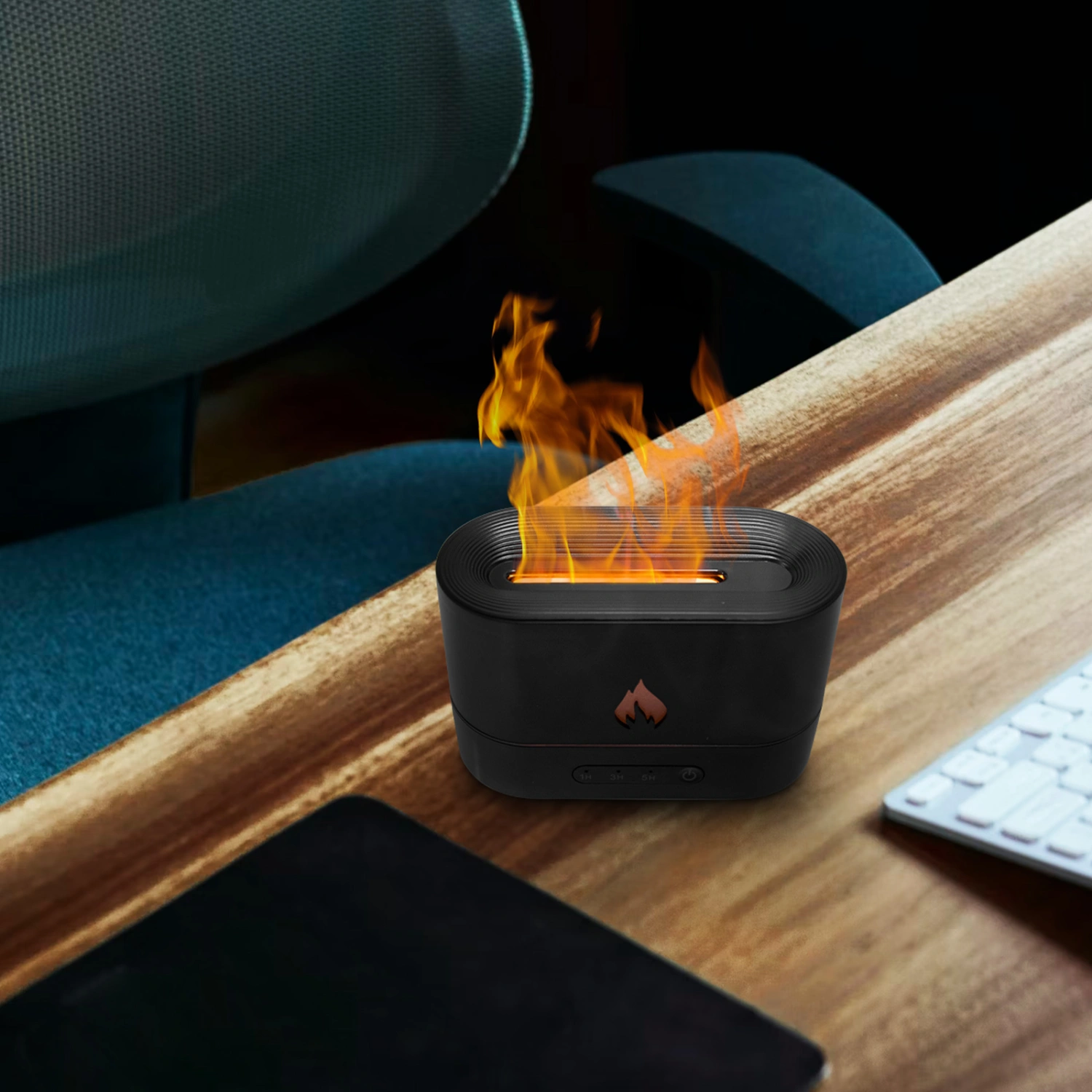 Essential Oil Diffuser Flame Humidifier Aromatherapy Diffuser Noiseless Humidifier