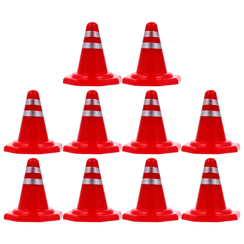 20Pcs Sand Table Road Cones Simulation Traffic Signs Road Signs Traffic Roadblock