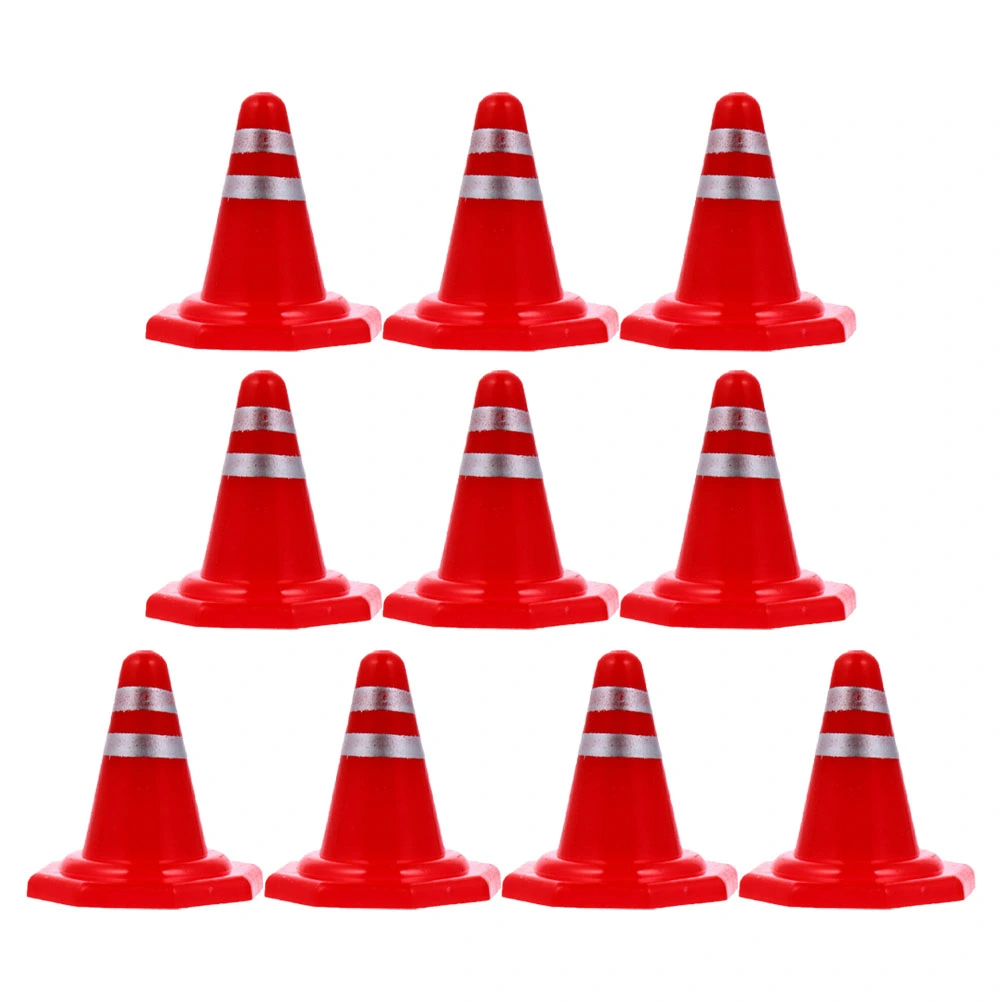 20Pcs Sand Table Road Cones Simulation Traffic Signs Road Signs Traffic Roadblock