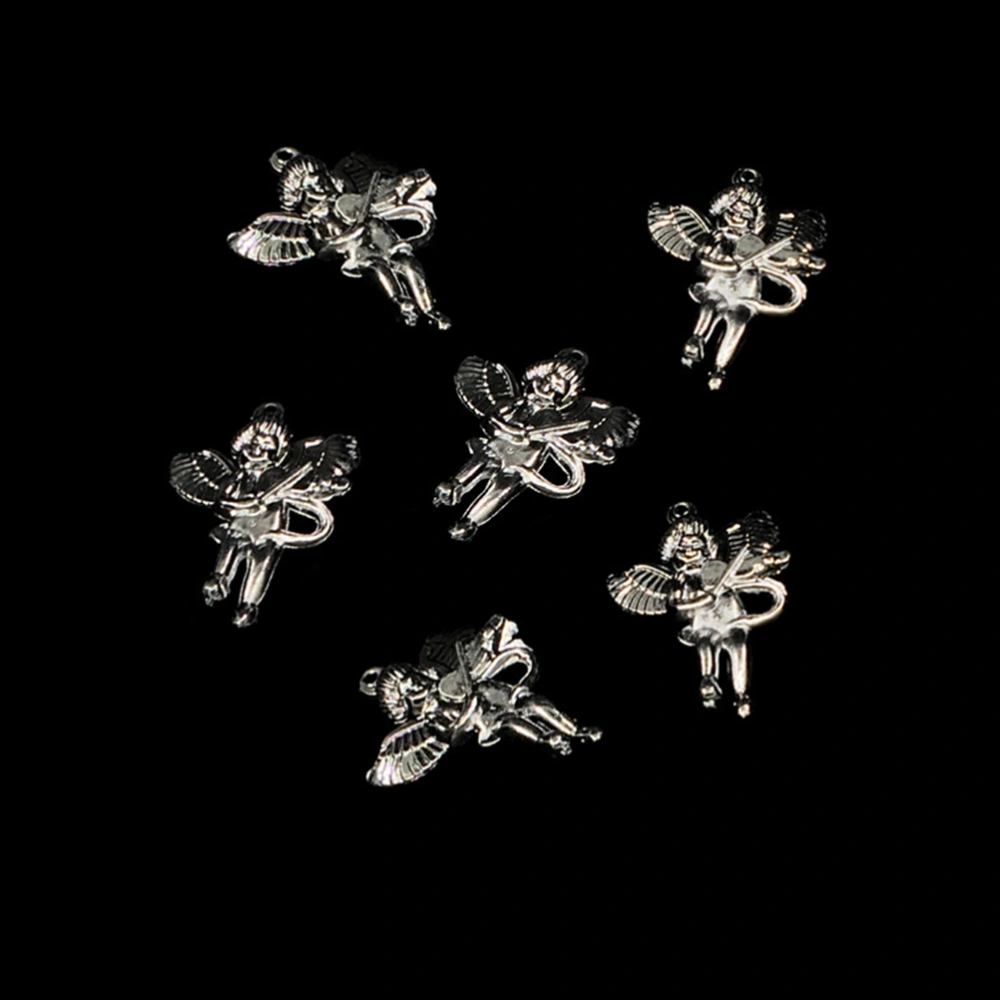 18pcs Angel Deer Hanging Ornament Christmas Tree Pendant Party Decorative Accessory (6pcs Silver Angel, 6pcs Silver Deer, 6pcs Silver Butterfly)