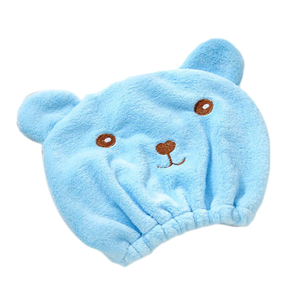 Animal Cartoon Dry Hair Hat Shower Caps Elastic Bathing Hair Salon Hat Quickly Dry Hair Towel Bathing for Women Adult and Child (Blue)