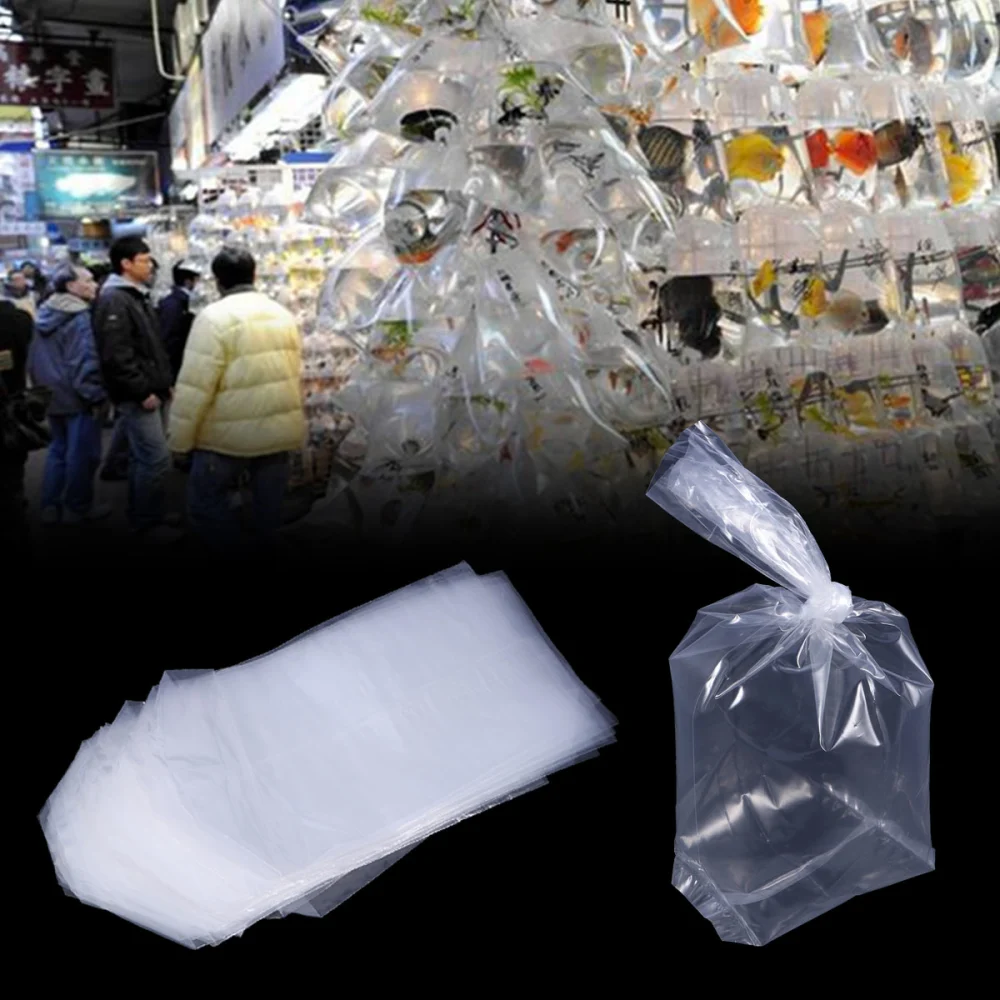 15x30cm Cellophane Bags Clear Plastic Pouch Fishes Packing Bag for Transportation 15x30cm