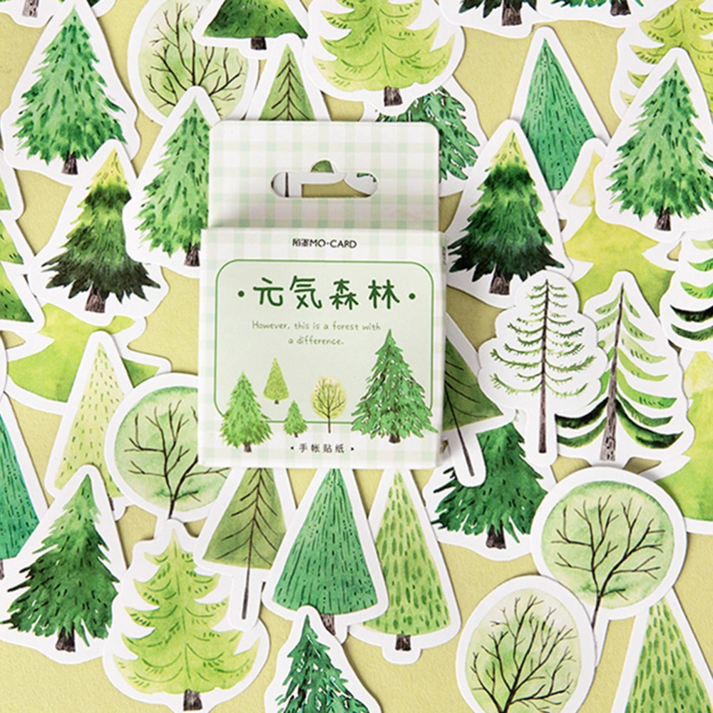 3 Sets of Diary Decoration Stickers Forest Theme DIY Seal Sticker Scrapbook Photo Album Diary Self Adhesive Decals