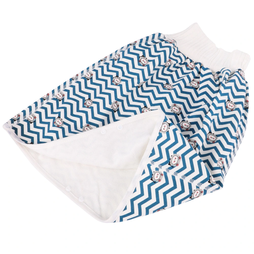 1Pc Effective High-waist Nappy Skirt Adorable Practicing Nappy (White, Blue)