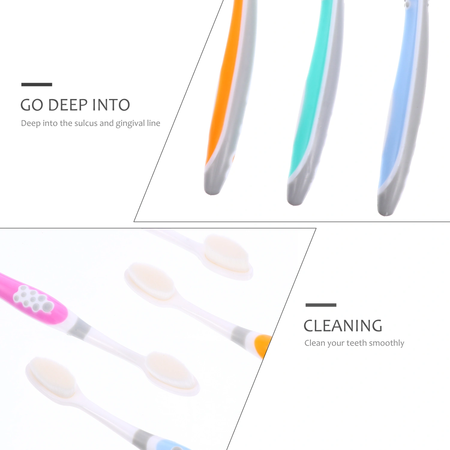 4pcs Toothbrush Extra Bristles Manual Toothbrush Adult Kid Tooth Brush
