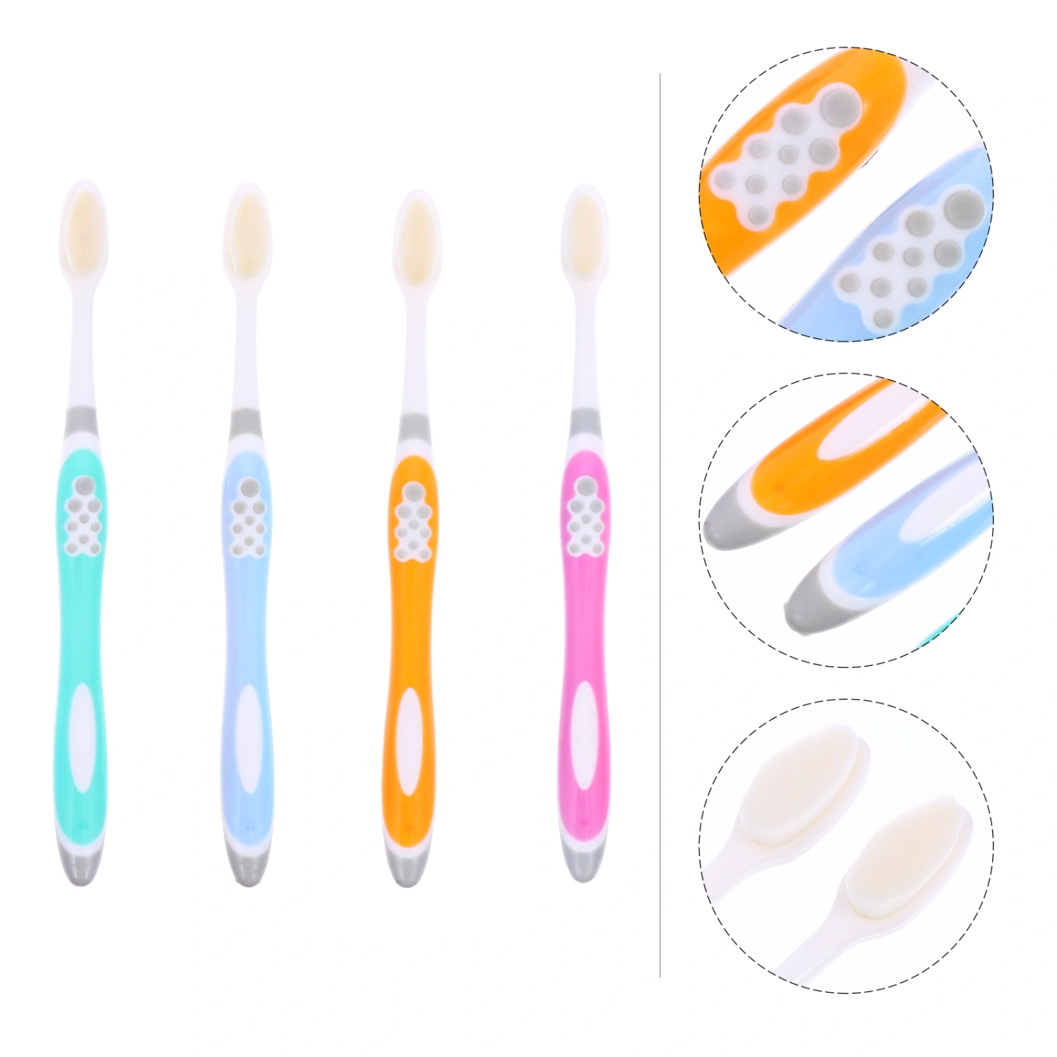 4pcs Toothbrush Extra Bristles Manual Toothbrush Adult Kid Tooth Brush