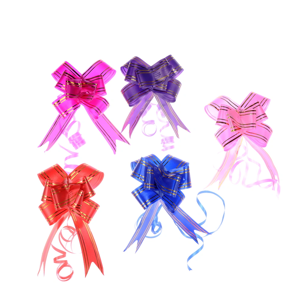 50pcs Gift Ribbons Pull Bowknots Colorful String Bows for Gift Wrapping Home Decoration Assorted Color