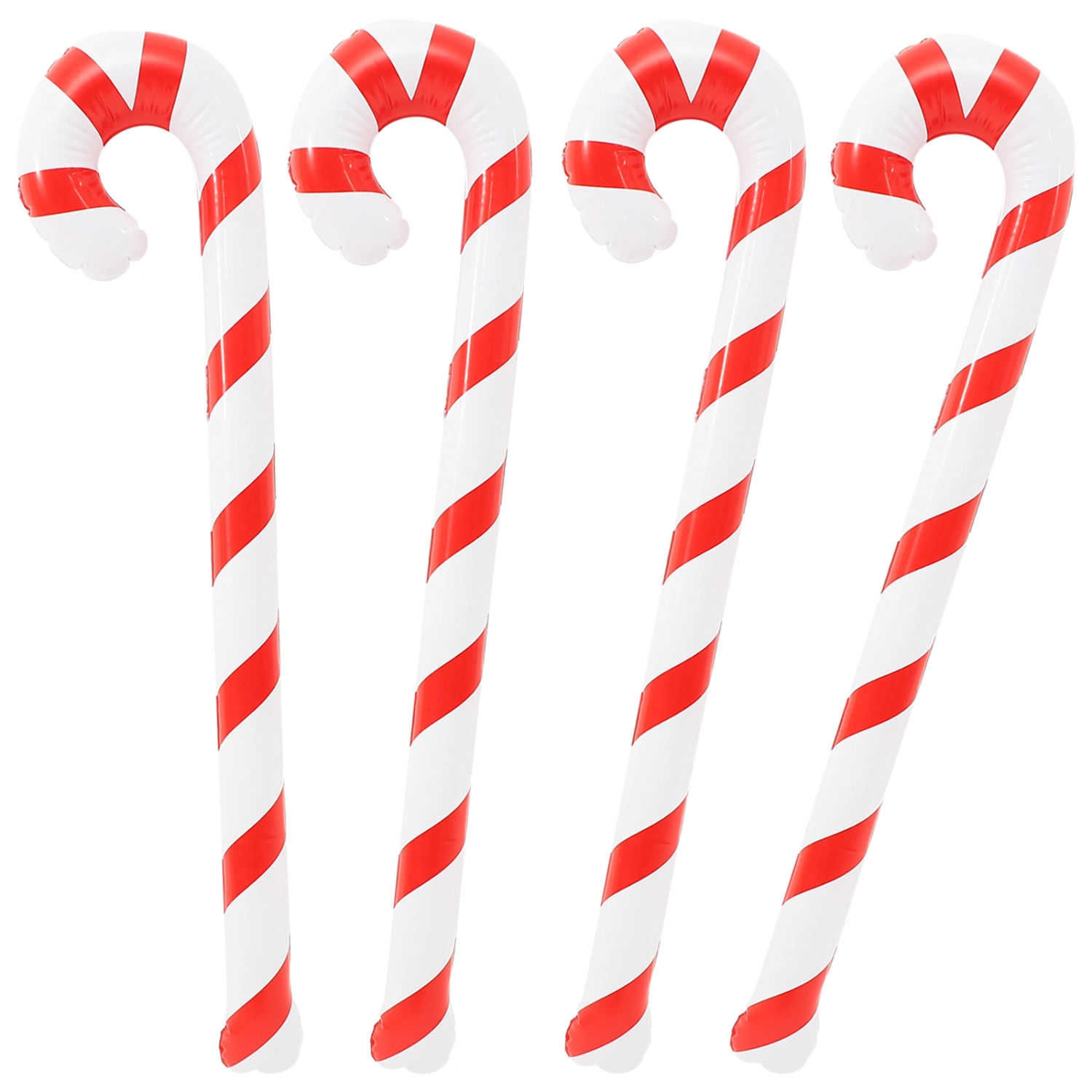 4Pcs Christmas Inflatable Candy Canes Xmas Inflatable Sticks Decorative Candy Canes Party Props