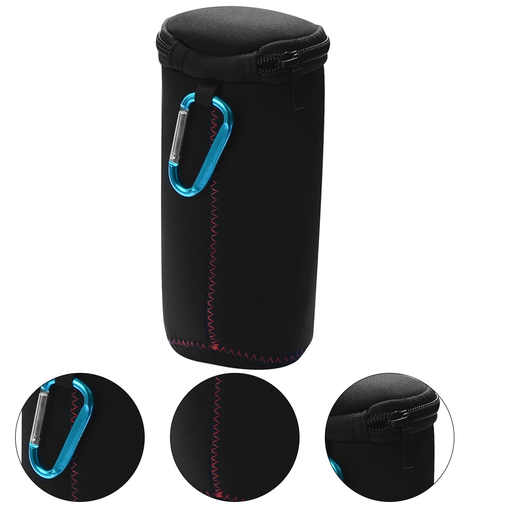Portable Speaker Carry Bag Microphone Storage Container Speaker Bag(Black)