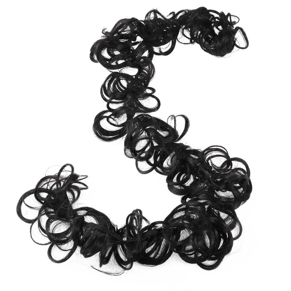 Hair Bun Extensions Wavy Curly Messy Donut Hair Chignons Twining Hair Piece Hairpiece for Women Girls(Black)