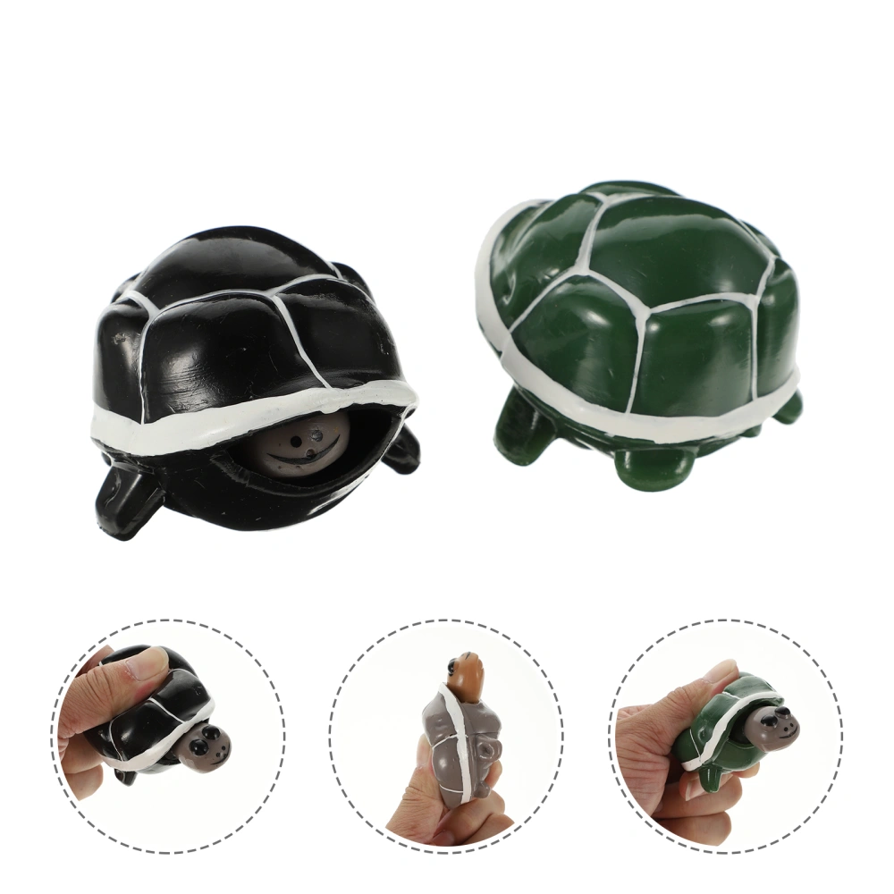 4pcs Squeeze Turtle Toy Simulation Turtle Plaything Pressure Relief Toy Supply