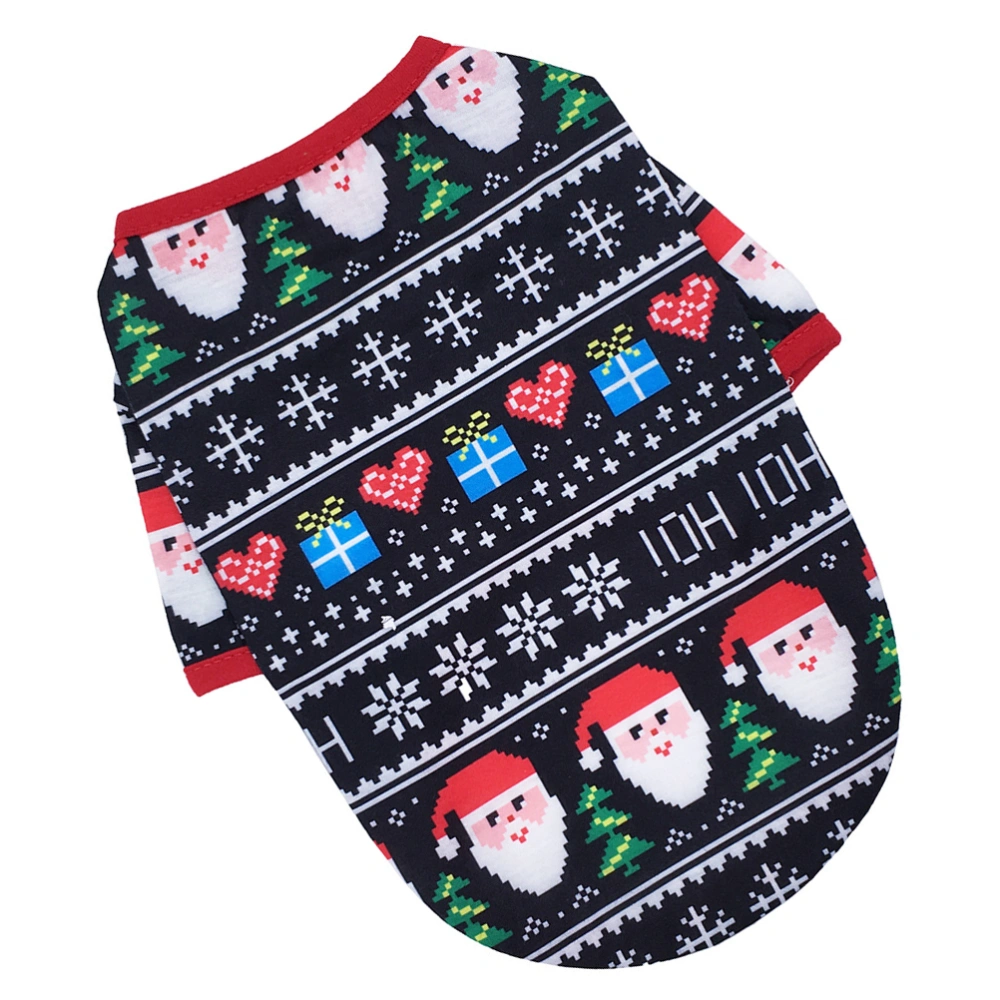 Funny Pet Christmas Costumes Pet Dog Warm Outfits Pet Santa Printed Clothes