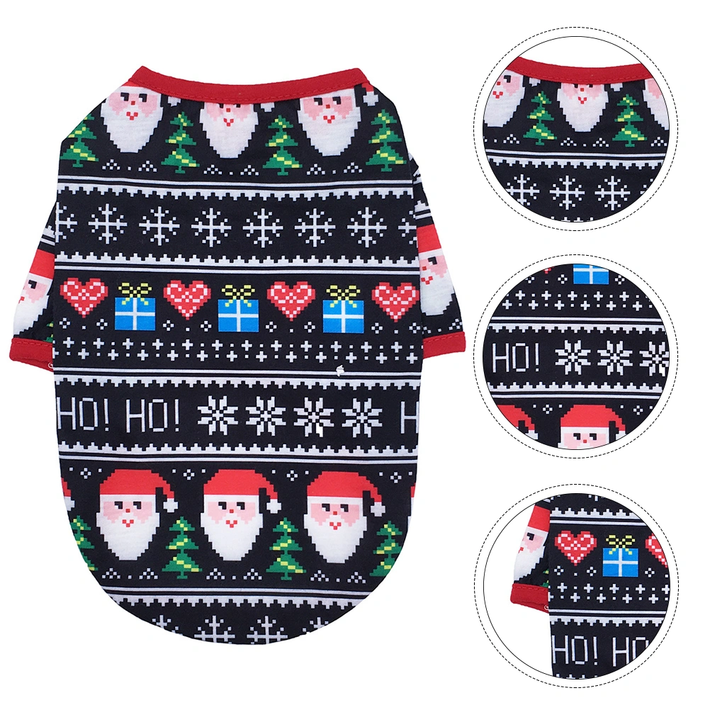 Funny Pet Christmas Costumes Pet Dog Warm Outfits Pet Santa Printed Clothes