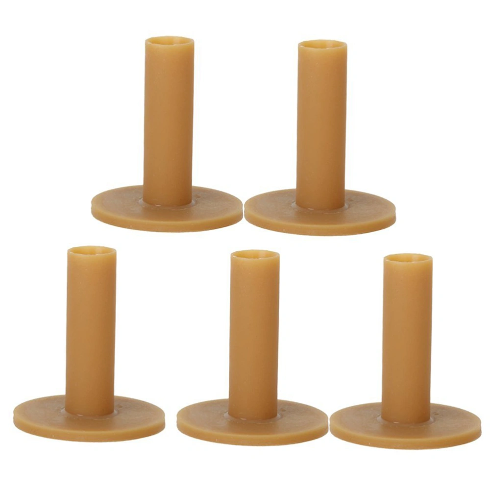 5pcs 70mm Rubber Tees (Coffee)