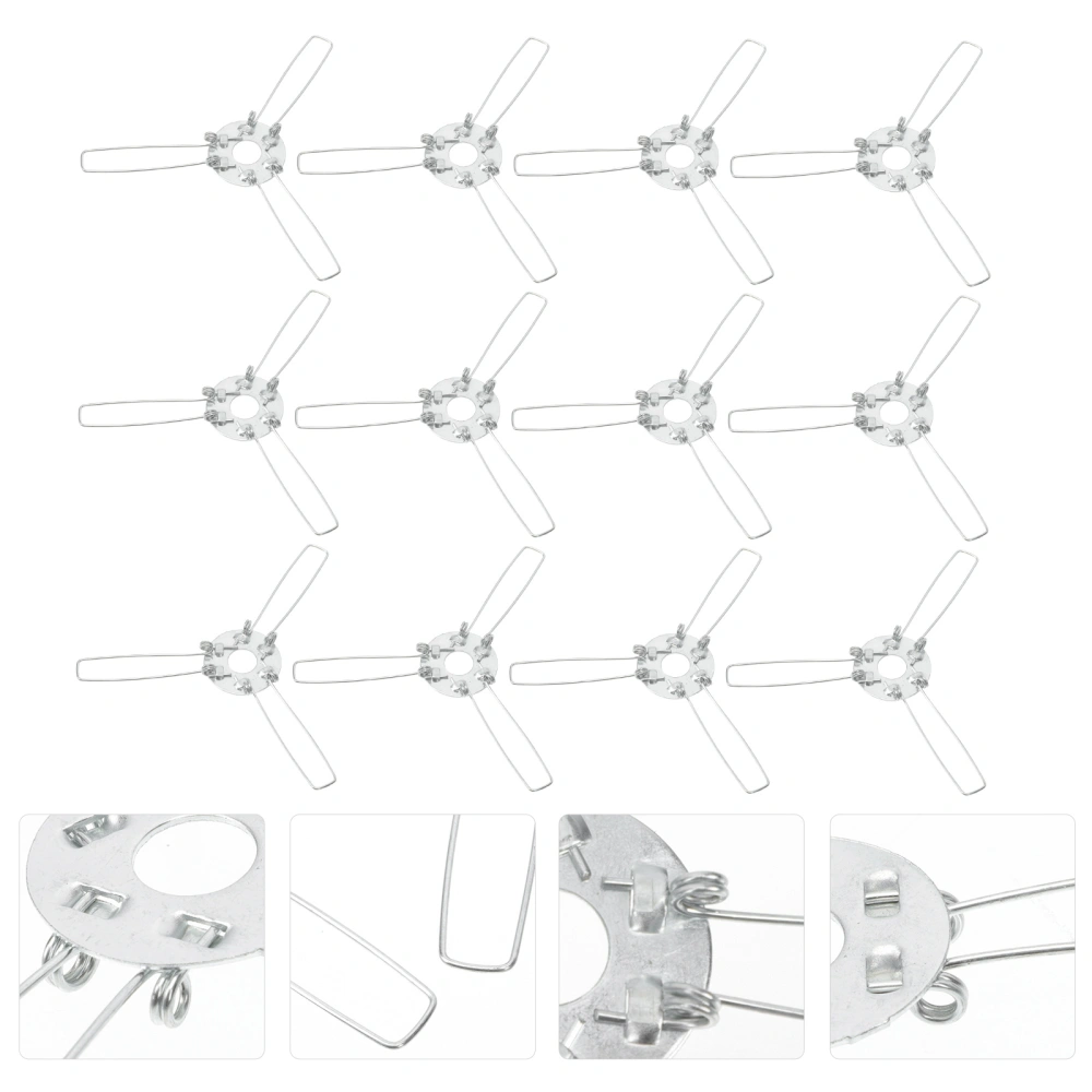 12Pcs Lamp Holder Spring Bracket Glass Cloth Lamp Shade Clip Spring Bracket