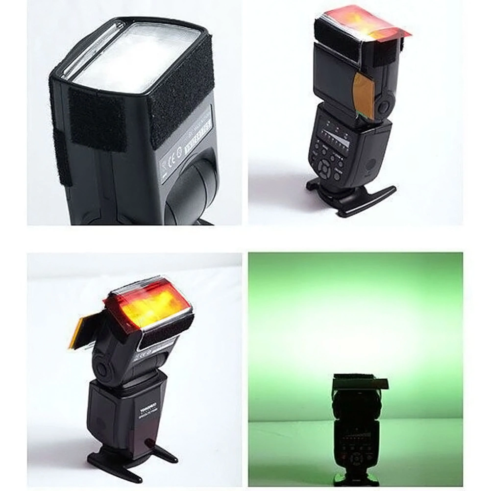 12 Colors Filter Kit Color FLash Speedlight Filter for Camera Flash Speedlight Flash Gel Filter