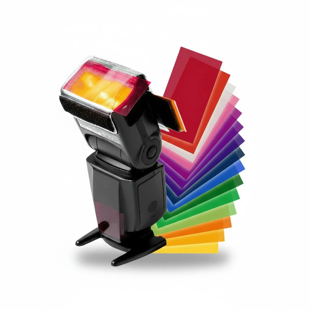 12 Colors Filter Kit Color FLash Speedlight Filter for Camera Flash Speedlight Flash Gel Filter