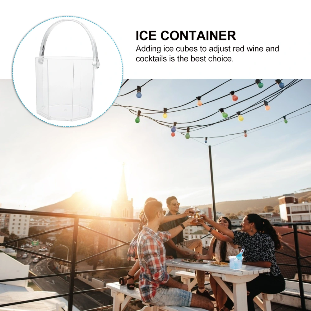 1Pc KTV Creative Acrylic Ice Bucket Bar Ice Container Portable Ice Bucket