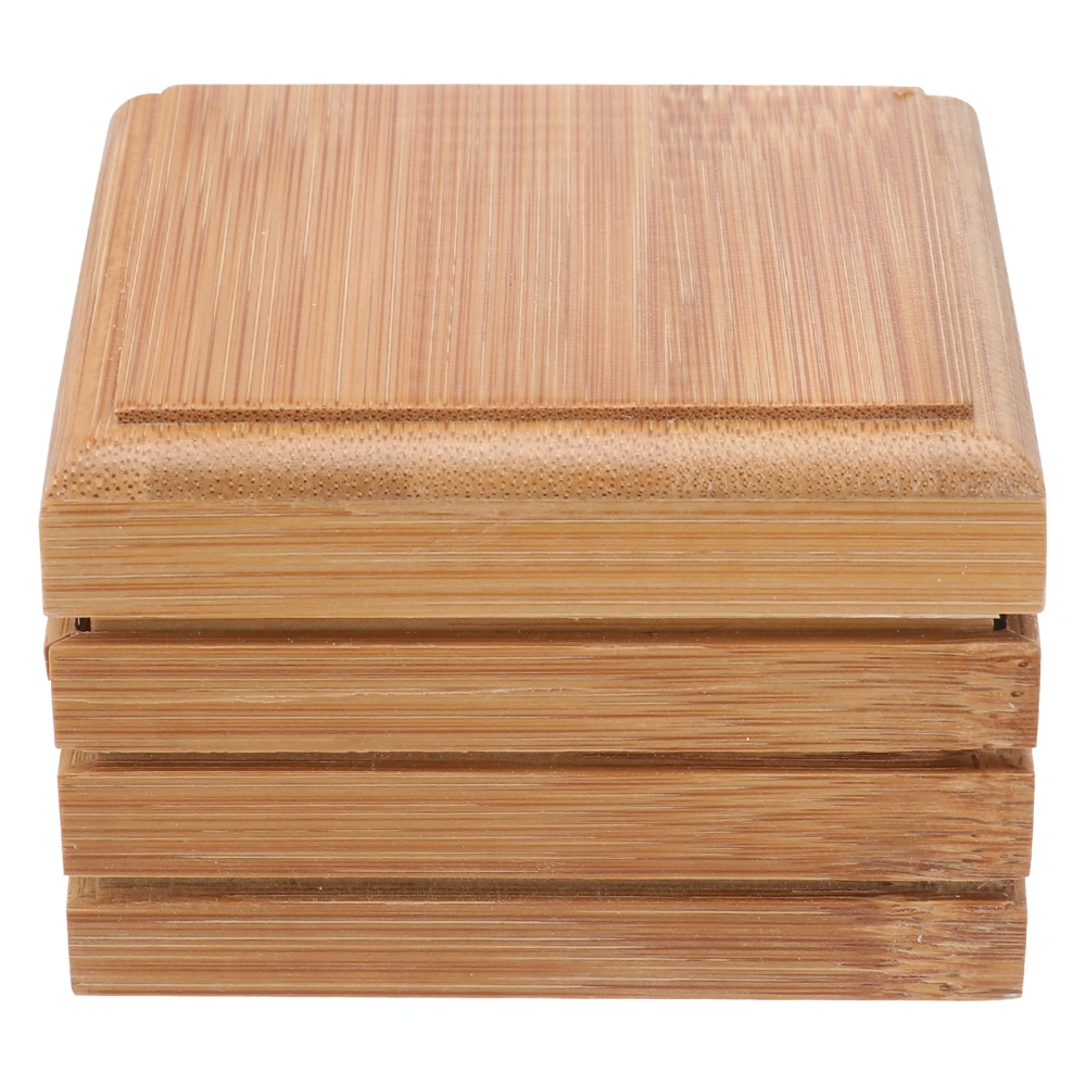 1pc Natural Bamboo Soap Dishes Tray Holder Storage Soap Rack Plate Box Container for Bathroom (The Original Wood Color)