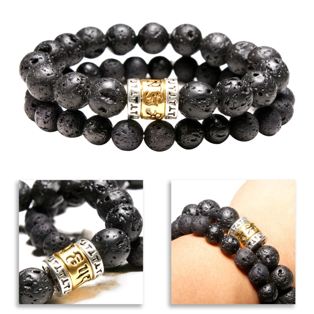 2PCS Volcanic Bracelets Fashion Delicate Bracelets Applicable Gifts for Friends Family Members