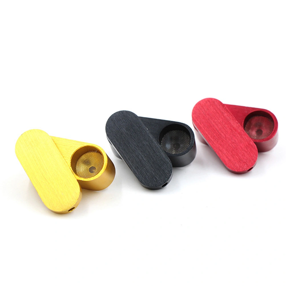 1pc Portable Tobacco Pipe Tobacco Storage Groove Design Turning Cigarette Holder for Men (Golden)