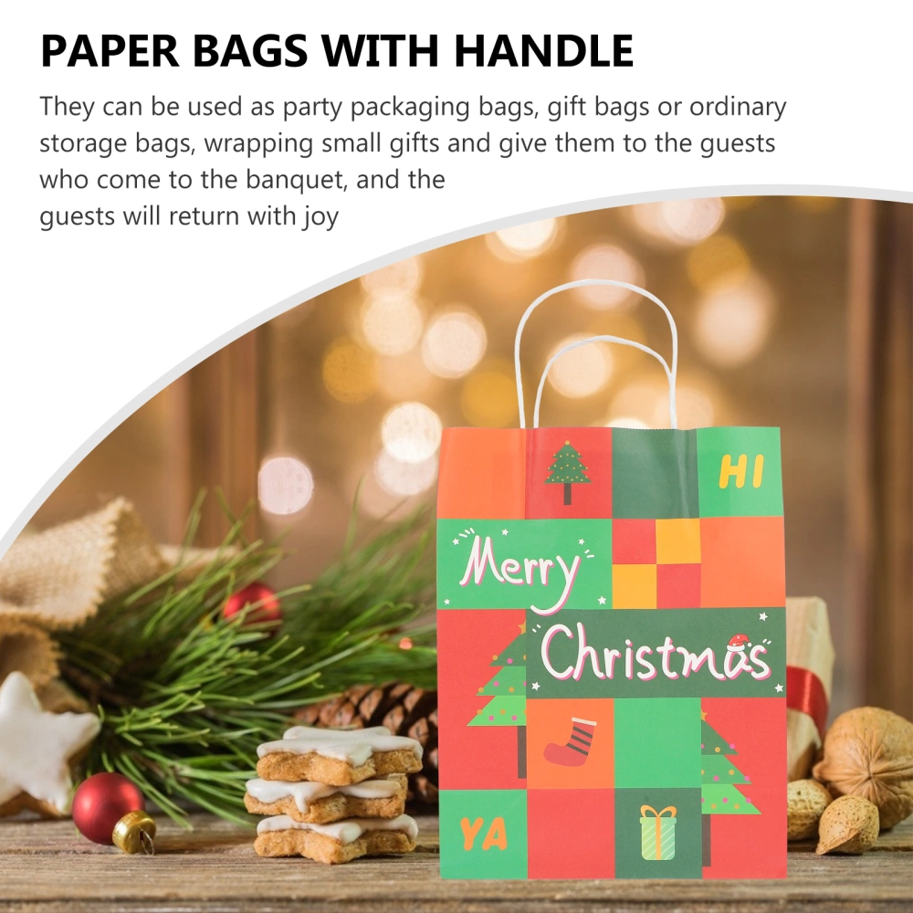 10pcs Xmas Candy Bag Christmas Gift Bag Xmas Goody Gift Paper Bags Goodie Bags