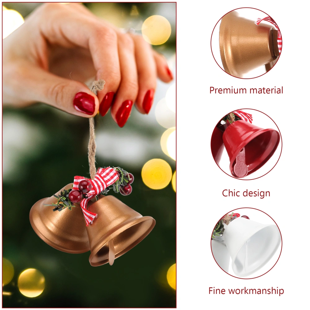 3pcs Christmas Bell Pendants DIY Shopping Mall Shopwindow Bell Decor Home Supplies