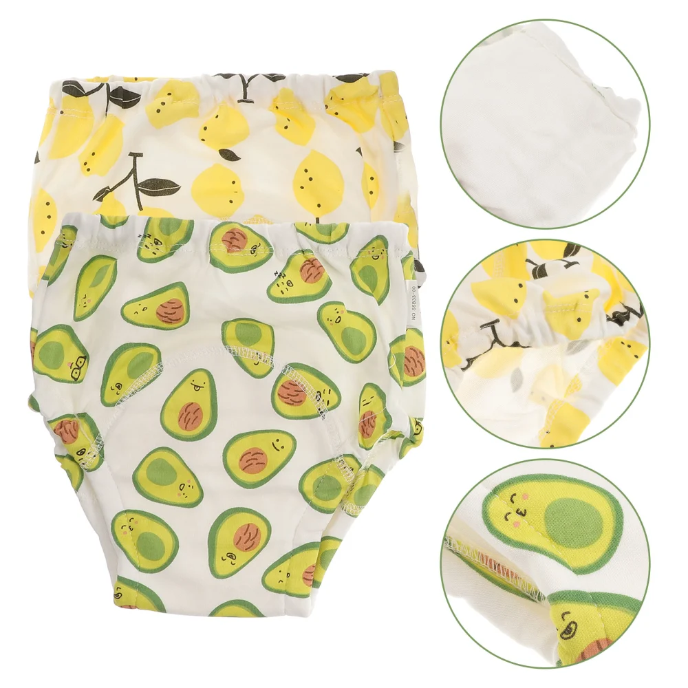 2Pcs  Baby Cotton Training Pants Padded Toddler Training Underwear for Boys Girls