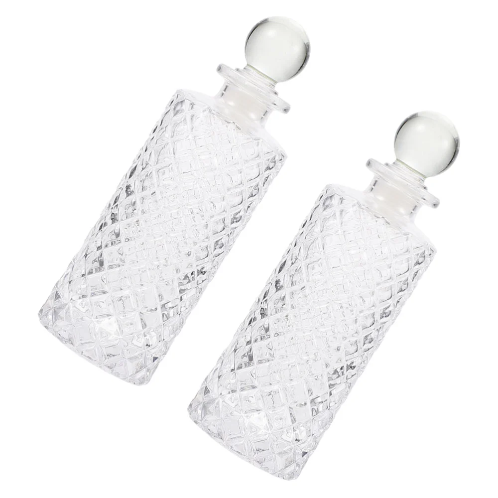 2pcs Delicate Aromatherapy Bottles Creative Glass Fragrance Release Bottles (Transparent)