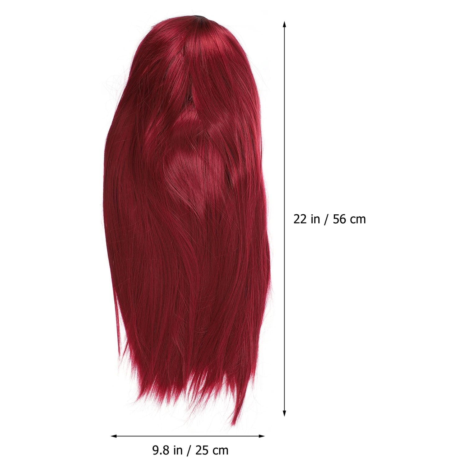 1pc Natural Long Straight Wig High Temperature Silk Wig With Hijab for Women
