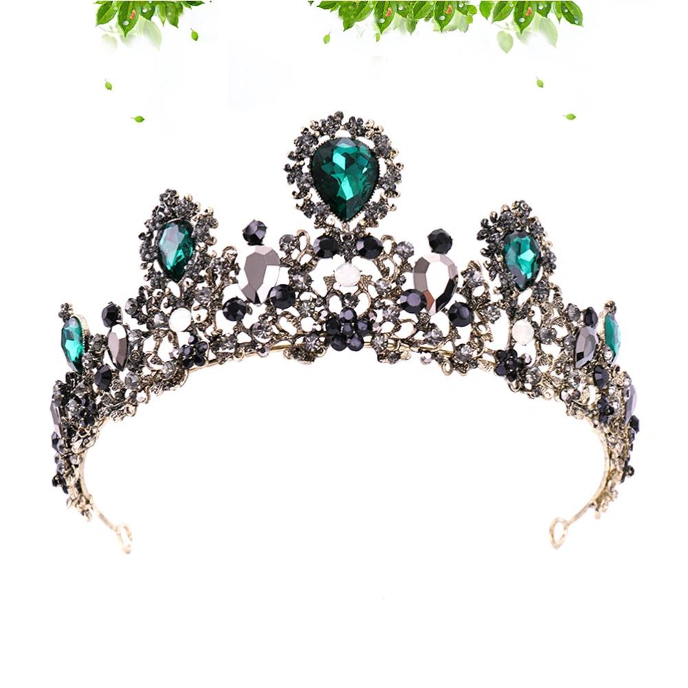 1PC Baroque Crown Large Luxury Vintage Crown Bride Tiara Hair Jewelry Headdress