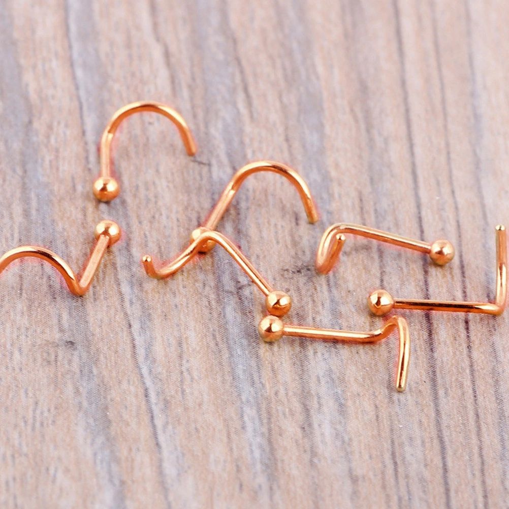21PCS Delicate Piercing Nose Jewelries Stylish Nose Studs Sturdy Nose Rings