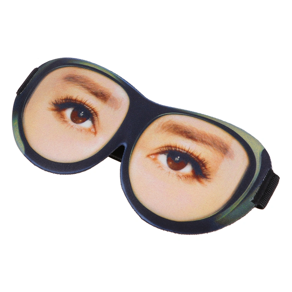 Creative Funny Glasses Eye Eyeshade 3D Stereoscopic Spoof Sleeping Eyeshade for Home Travel Outdoor Pretend to be Graceful Pattern