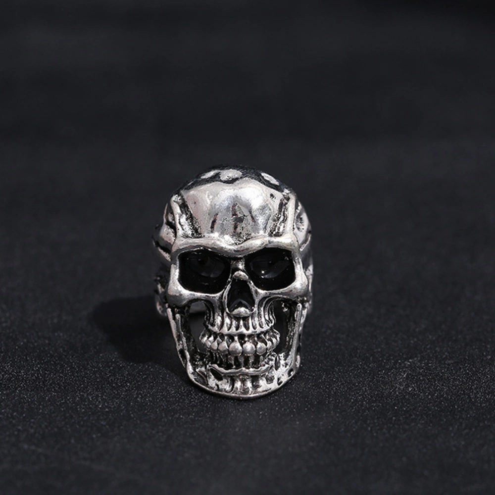 Skull Ring Retro Carved Crack Ring Ghost Head Ring Jewelry Accessories Ring