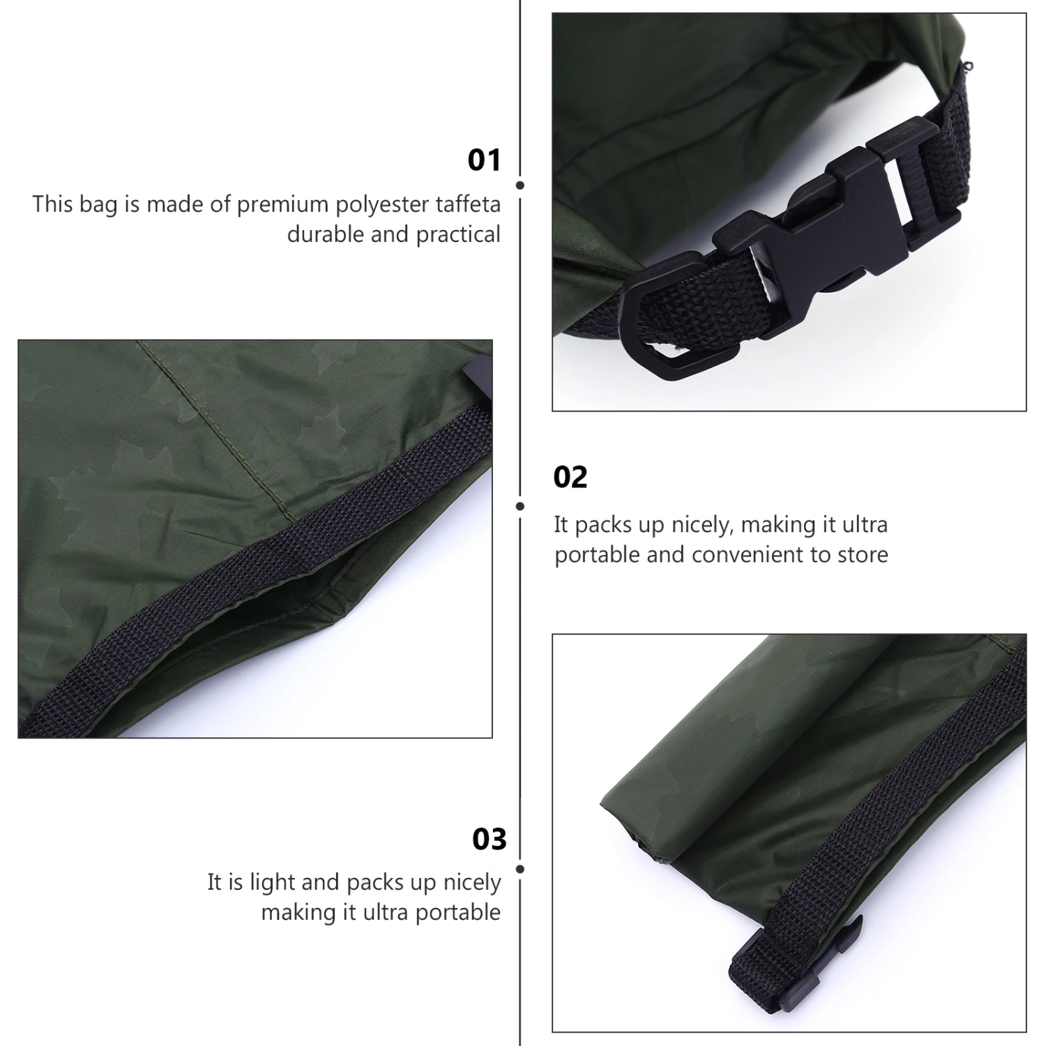 8L Waterproof Bag Portable Storage Bag Swimming Bag Beach Bag for Outdoor