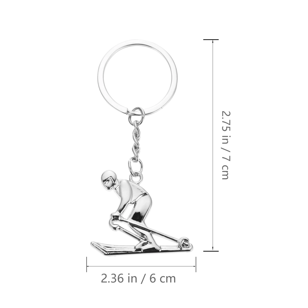 2Pcs Ski Race Gift Pendant Ski Key Chain Pendant Key Chain Backpack Hanging Charms