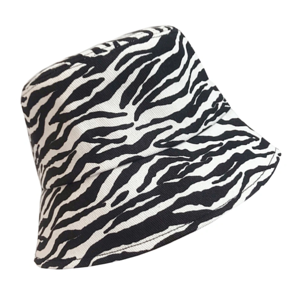 Sun Hat Breathable UV Protection Bucket Hat Zebra Stripe Summer Sunhat