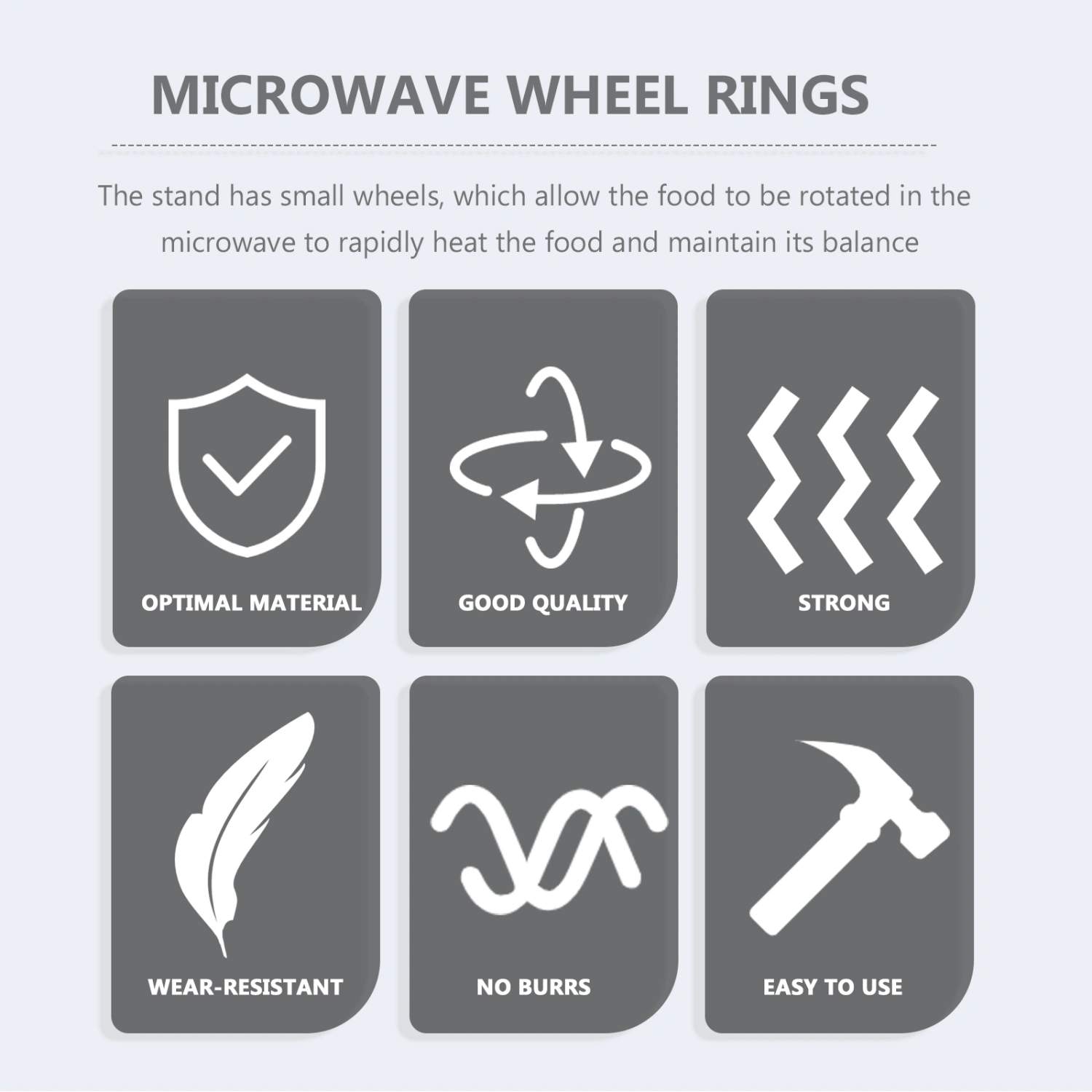 2pcs Triple Arm Microwave Turntable Ring Microwave Glass Plate Tray Support Holder