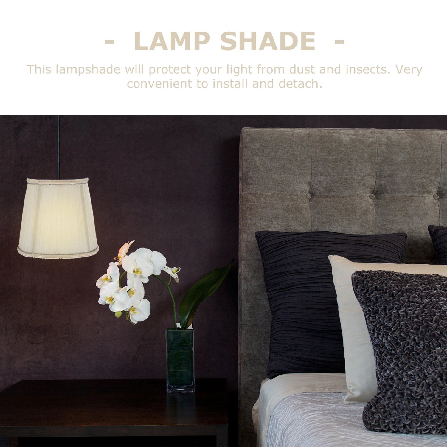 1 Pc Cloth Lampshade Rhinestone Ceiling Light Shade Practical Wall Lamp Shade