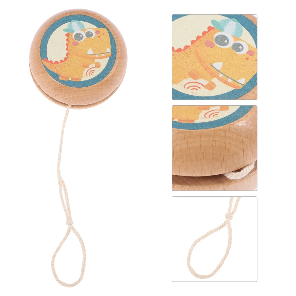 Cartoon Children's Yo-Yo Toy Wooden Yo-Yo Plaything Kids Outdoor Yo-Yo Toy