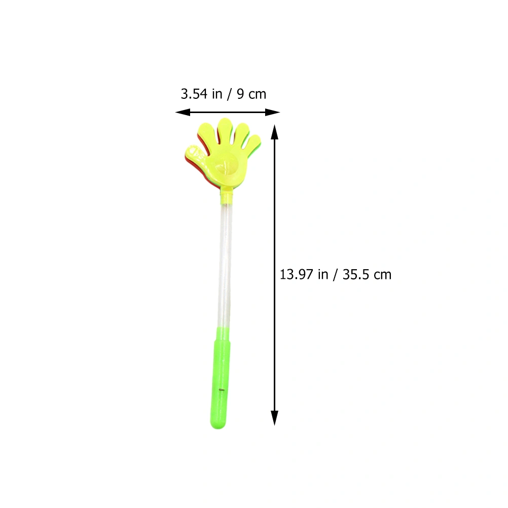 6Pcs Plastic Hand Clappers Party Noise Makers Luminous Hand Claps Party Favors (Random Color)