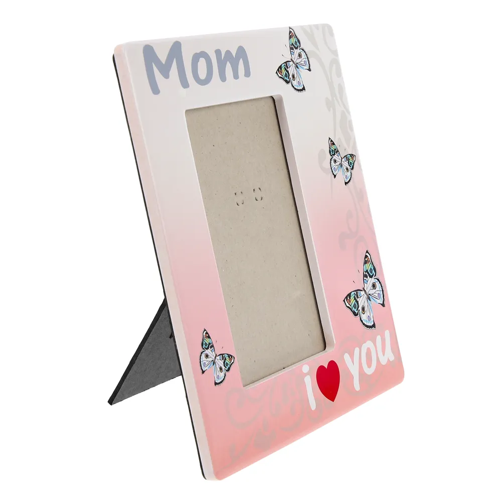 Ceramic Photo Frame Picture Display Frame Butterflies Pattern Photo Display Holder