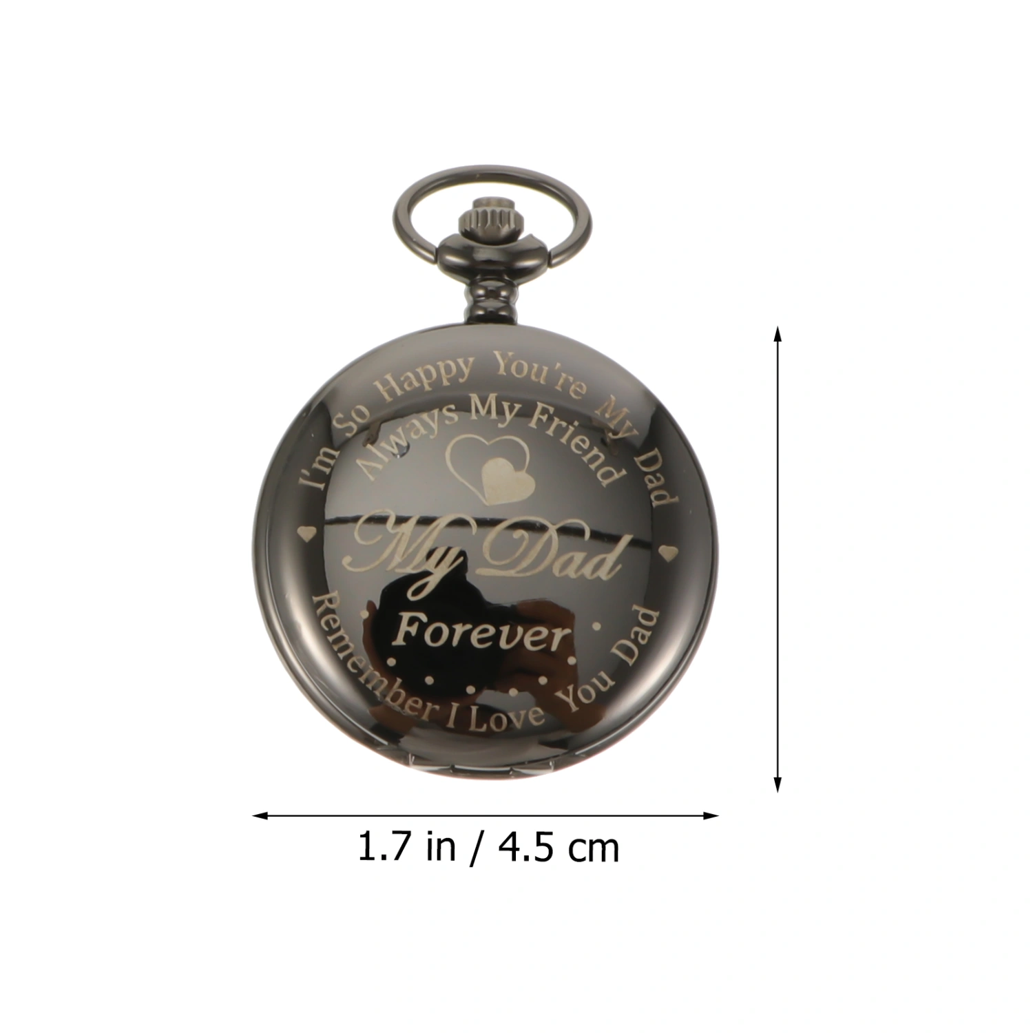 Hanging Pocket Watch Quartz Movement Watch for Fathers Day Birthday Present