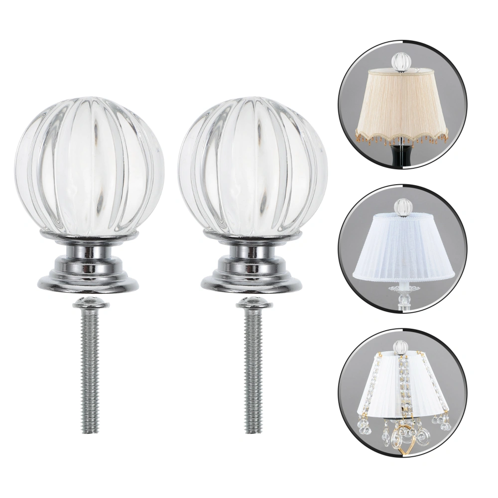 1 Set of Crystal Ball Head Lamp Shade Topper Decoration Floor Desktop Lamp Accessory