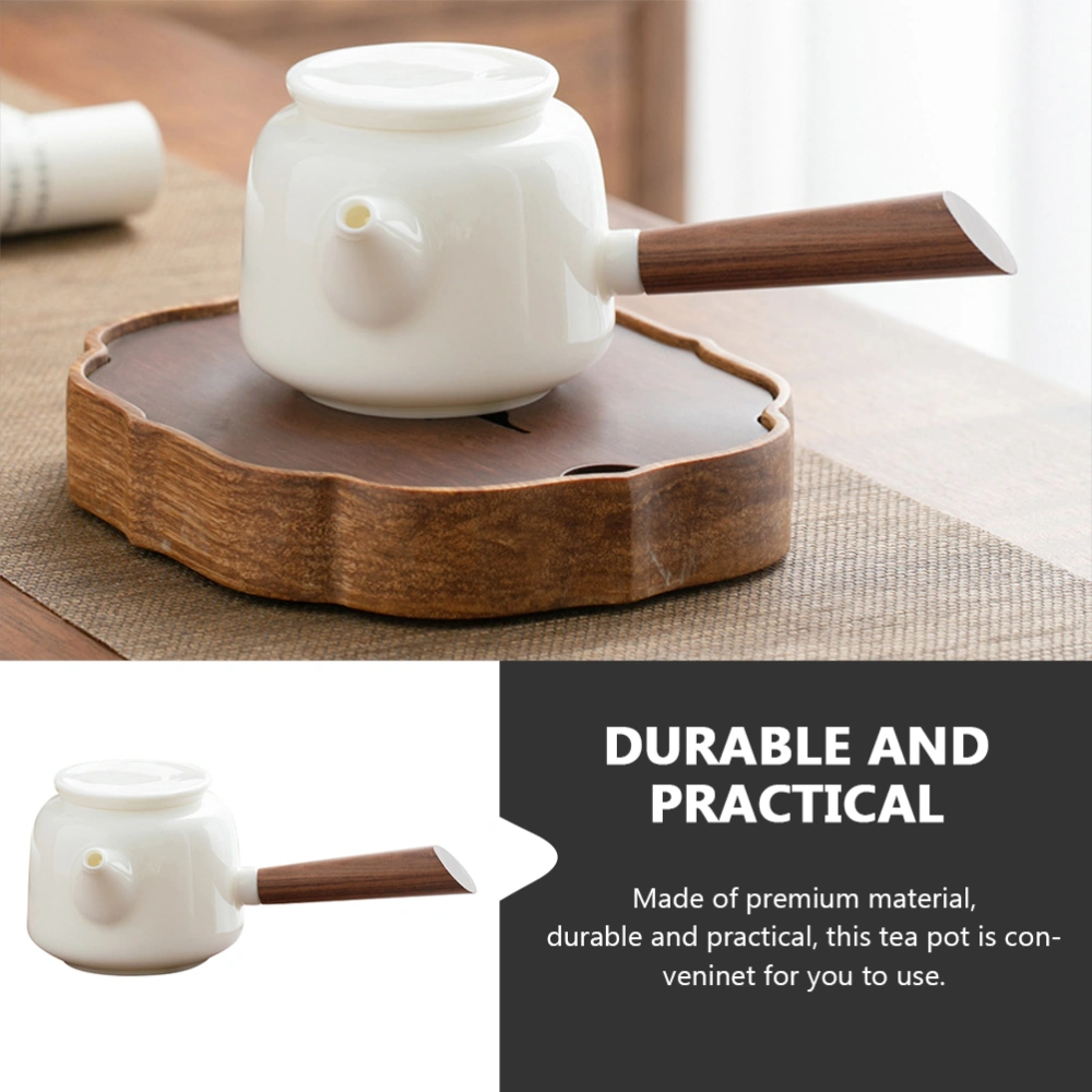 1 Set Wooden Handle Teapot Kung Fu Teaware Heat-resistant Tea Pot Delicate Tea Kettle