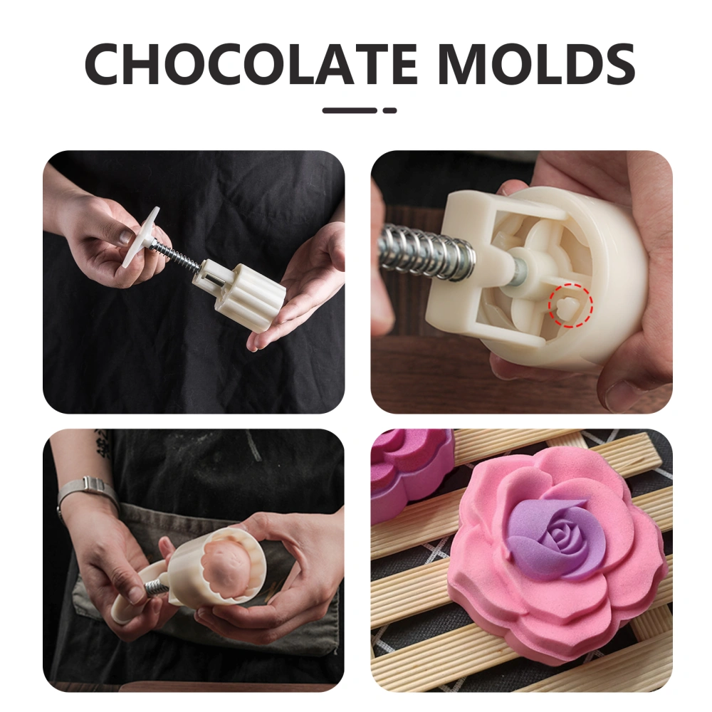 1 Set Three-dimensional Rose Shape Cake Molds Flower Modeling Muffin Molds