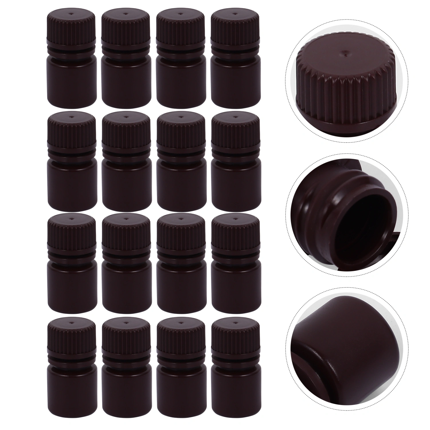 20pcs 8ml Reagent Bottles Pipe Dredge Plastic Bottles Chemical Containers