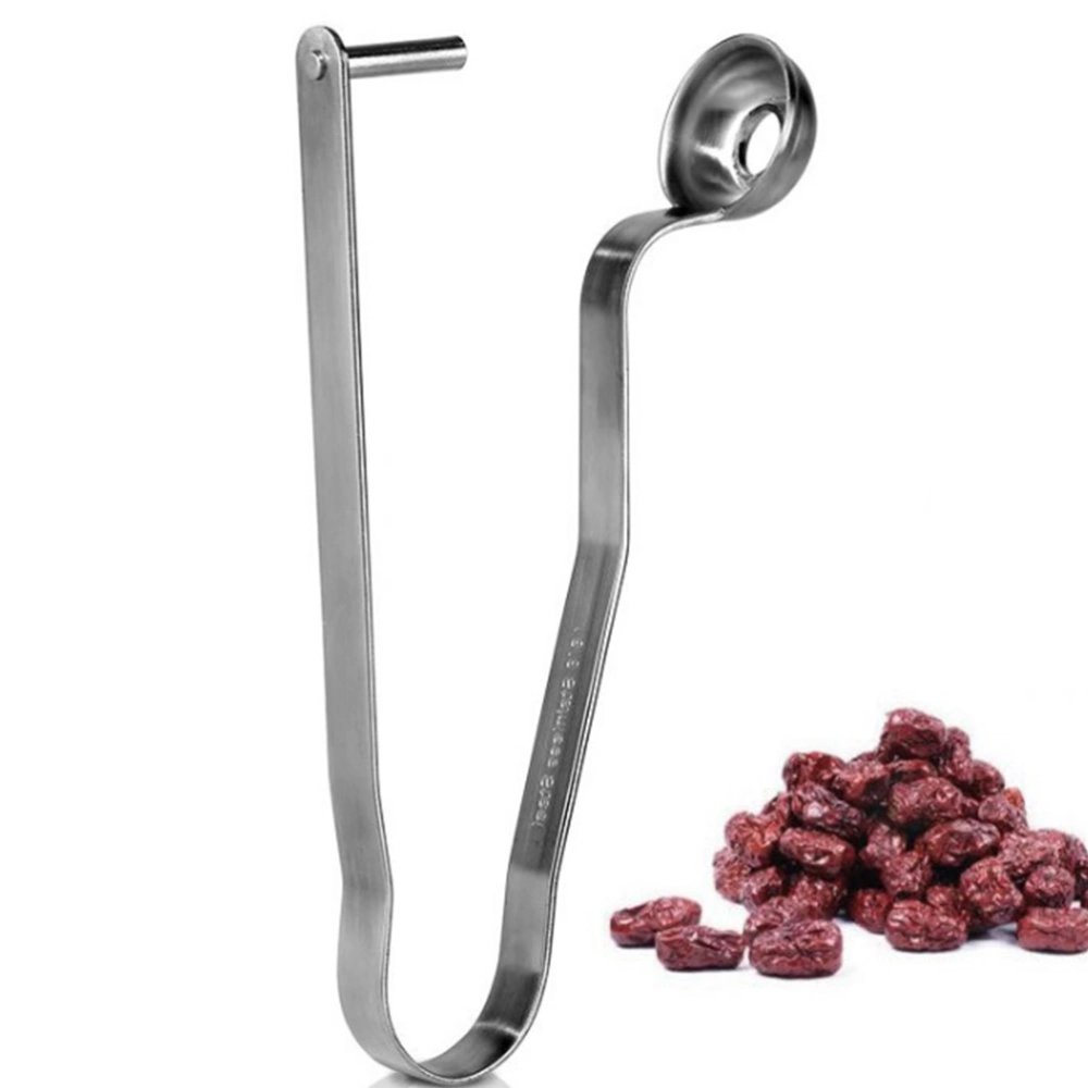 1pc Red Dates Corer Stainless Steel Cherry Pitter Fruit  Remover Kitchen Gadget