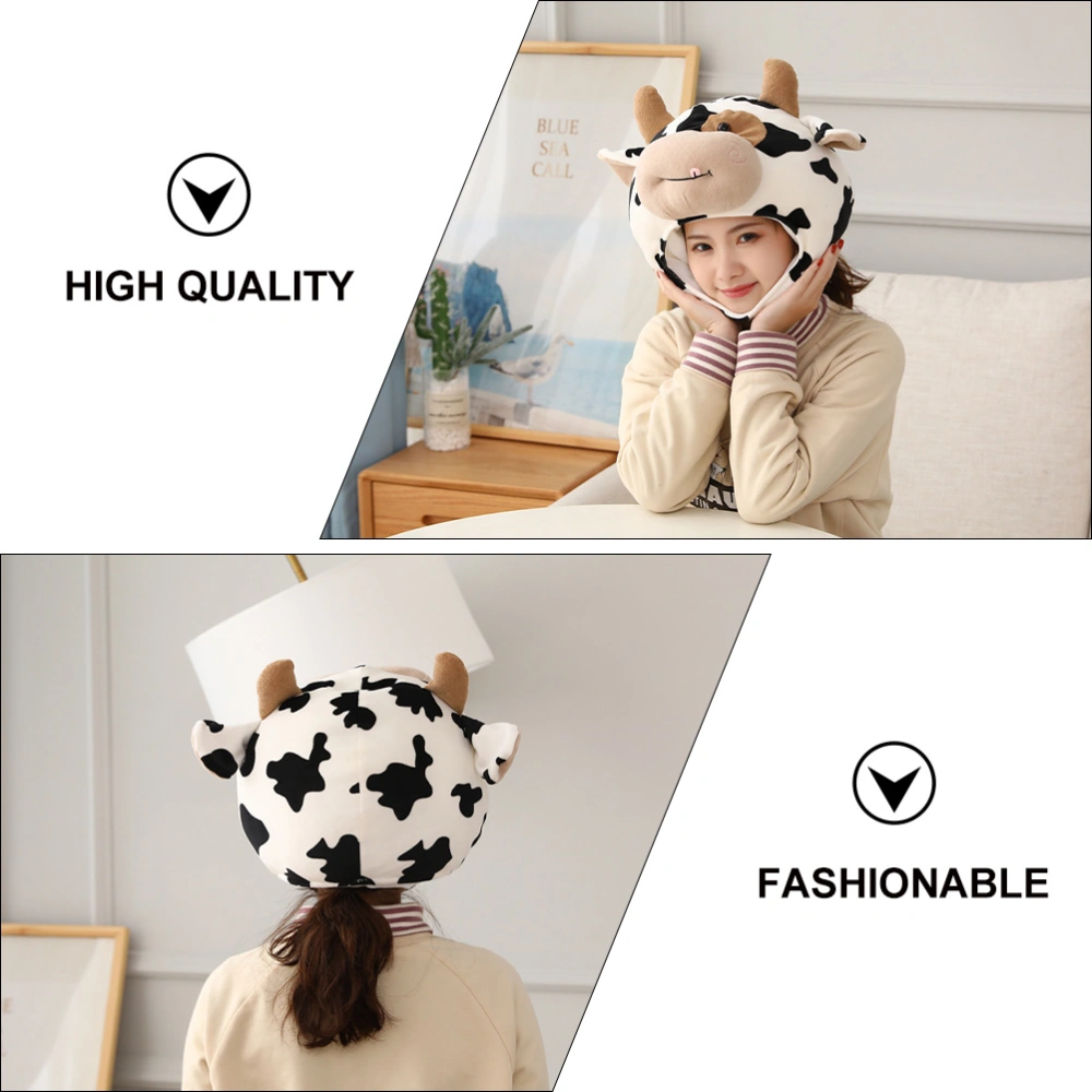 1Pc Fashion Hat Cotton Cow Pattern Adorable Hat Performance Prop Cartoon Hat