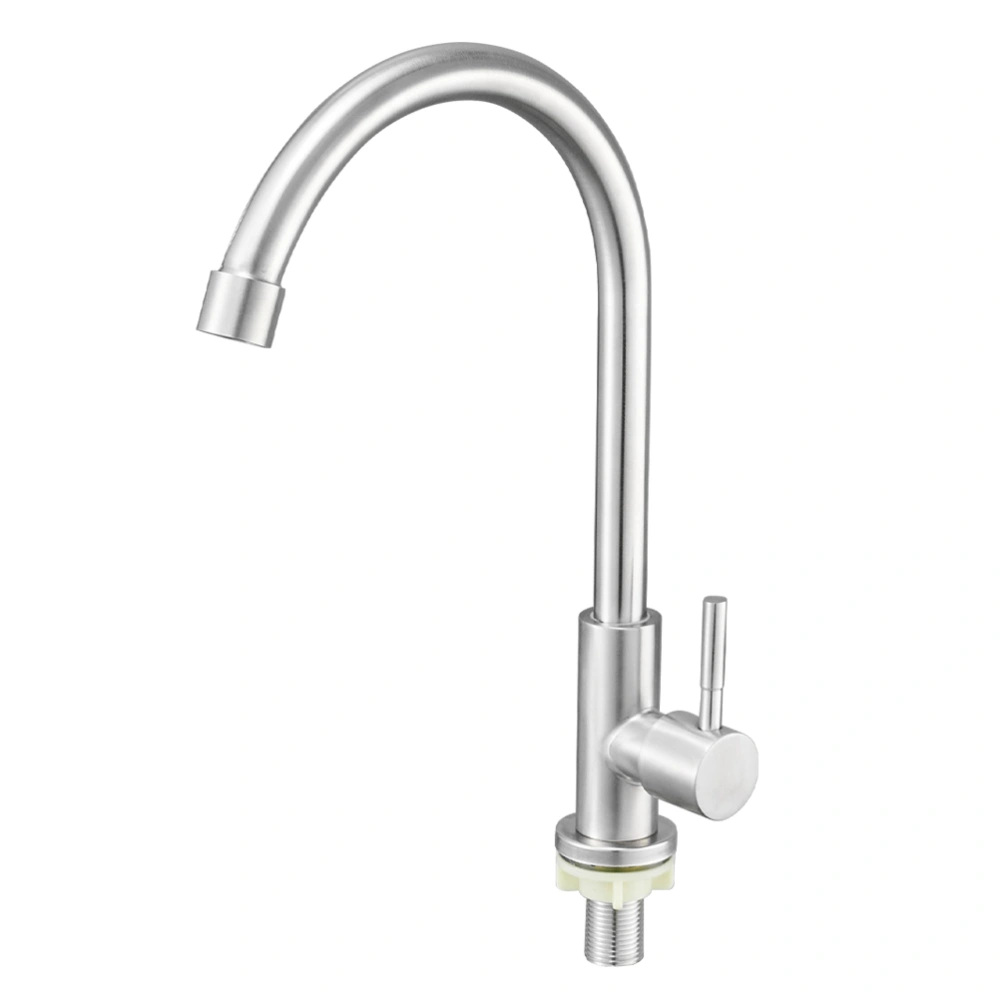 Stainless Steel Faucet Single Cold Water Faucet Bathroom Vertical Faucet Kitchen Water Faucet